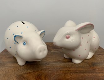 Pair Of Tiffany & Co Piggy Banks