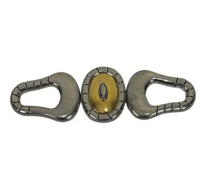 Silver & Gold Tone Interlocking Belt Buckle
