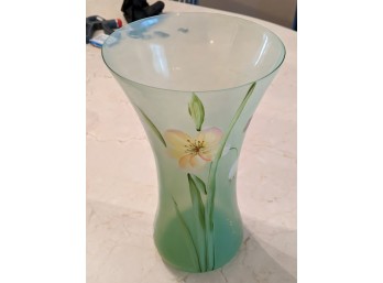 Painted Glass Vase