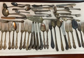 Antique Silver Plated Flatware Various Brands