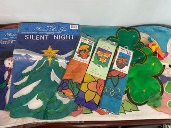 Various Holiday Mini Garden Flags Some New In Packages