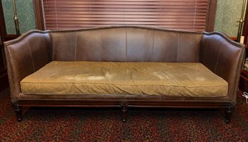 Lillian August Belvedere Leather And Nailhead Sofa