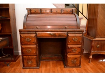 Vintage Oak Roll Top Desk