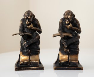 Darwin's Monkey Bookends  (in The Context Of Darwin's Theory Of Evolution)