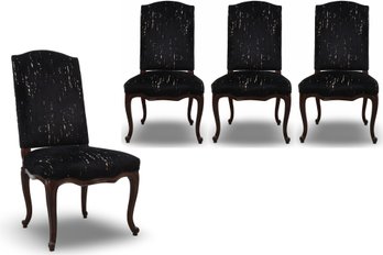 Ralph Lauren Dining Chairs Covered In A Romo Fabric - A Set Of 4