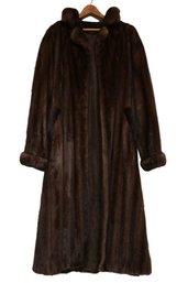 Full Length Rich Mahogany Mink Coat