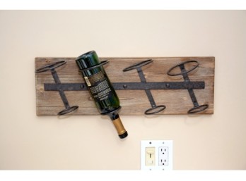 Rustic Wall Mount Wine Rack