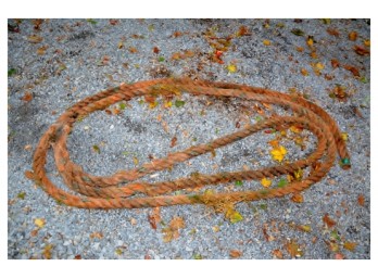 Vintage Nautical Ship Barge Boat Rope 30' X 2'- Yard Art