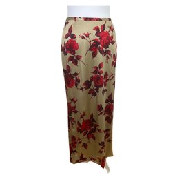 Dolce & Gabbana Long Silk Floral Skirt