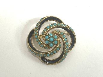 Ciner Turquoise Brooch