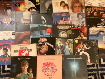 Collection Of Vinyl Albums Elvis, Streisand, Donna Summer, Abba, BeeGees & More