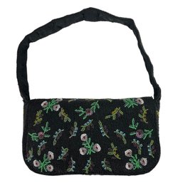 Valerie Stevens For Lord & Taylor Floral Beaded Handbag