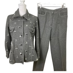 Gunter Project 2 Vintage Gray Pants Suit Size 14