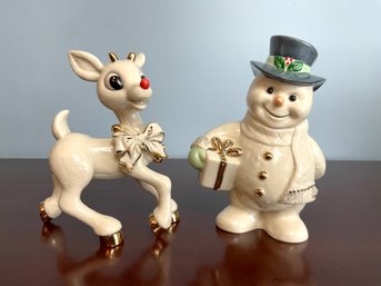 Lenox Rudolph The Red-Nosed Reindeer And Snowman