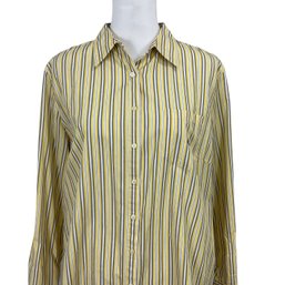 Lauren Ralph Lauren Yellow Cotton Button Front Shirt