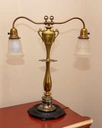 Brass Double Branch Lamp