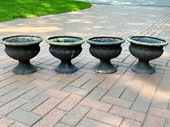 Resin Footed  Urn Planters- A Set Of 4