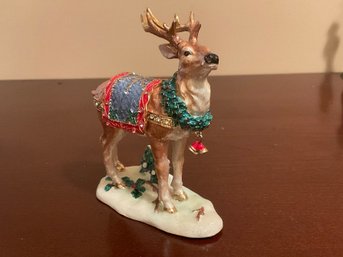 Bejeweled Reindeer Trinket Box