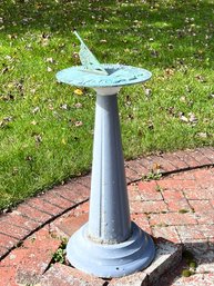 Vintage Metal Sundial On Pedestal