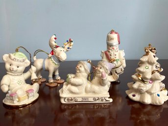 5 Lenox Christmas Ornaments New In Boxes