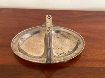 Sterling Silver Serving Plate With Handle