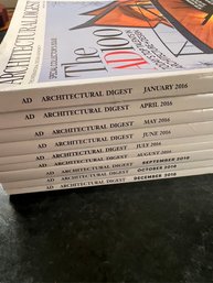 Architectural Digest - Multiple Lots - 2016 - First Year Of The AD 100 (9 Editions)