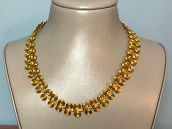 Gold-tone Swirls Choker Necklace