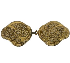 Vintage Gold-tone Interlocking Belt Buckle Made In Italy
