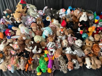 Large Collection Of Beanie Babies Over 90 Animals