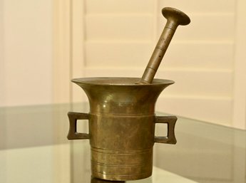 Brass Mortar And Pestal