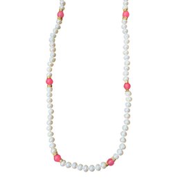 White And Pink Beaded Necklace