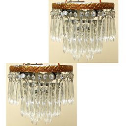 Wedding Cake Drop Crystal Lights - A Pair