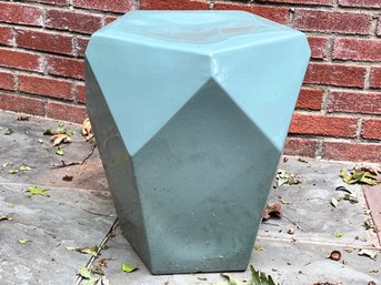 Ceramic Geometric Garden Stool