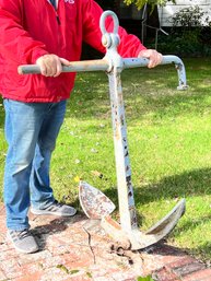 4 Foot Tall Antique Steel Ships Anchor