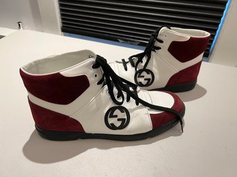 VERY RARE GUCCI HIGH TOPS - Worn 3x's. Size 10.5 - Serial Numbered - Limited Edition