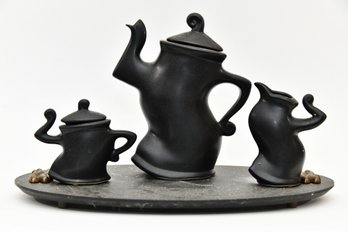 Struttin Down 5th Avenue Ceramic Tea Set By Michael Lambert
