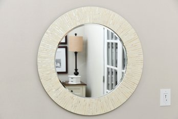 Pier 1 Abalone Shell Round Beveled Wall Mirror