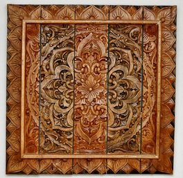 Large Carved Wood Wall Art