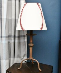 Baseball Themed Three-Legged Lamp