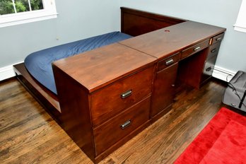 Three Piece Bedroom Set - Desk, Cabinet, Bed