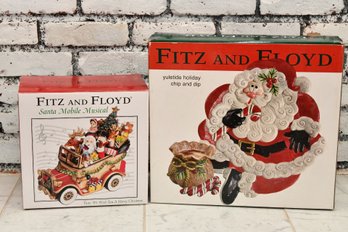 Fitz And Floyd Chip And Dip And Santa Mobile Musical