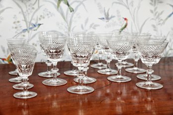 Set Of 16 Crystal Glasses