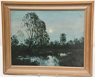 Moonlight Reflections Herbert Foerster Framed Paint On Canvas
