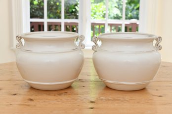 Pair Of J Wilfred Porcelain Pots
