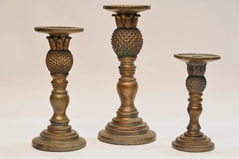 Trio Of Pillar Candle Holders