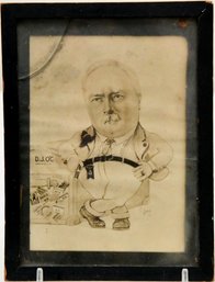 D.J. O'C Brooklyn Political Cartoon Framed Print - P. Tippert 1916