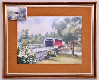 New Hampshire Covered Bridge - Original Watercolor