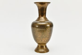 Highly Detailed Etched Brass Vase