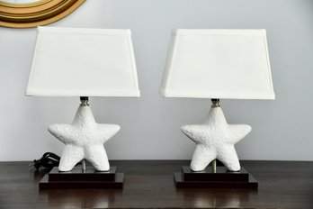 Pair Of Starfish Table Lamps