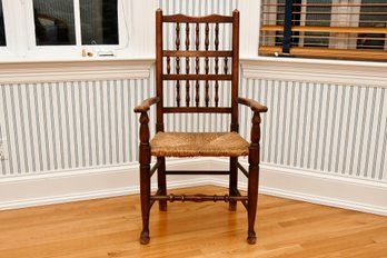 Antique 1800s Lancashire Spindle Back Carver Chair